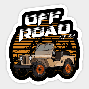 Jeep CJ-2A jeep car offroad name Sticker